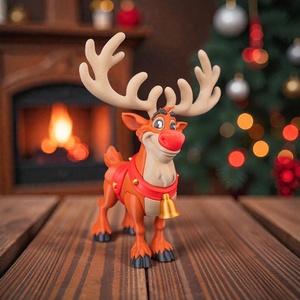 Rudolf Karácsonyi Figura  Piros Orrú Szarvas, Karácsony, Karácsonyi lakásdekoráció, Karácsonyi manók, figurák, Mindenmás, MESKA