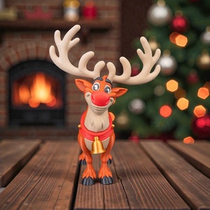 Rudolf Karácsonyi Figura  Piros Orrú Szarvas - karácsony - karácsonyi lakásdekoráció - karácsonyi manók, figurák - Meska.hu