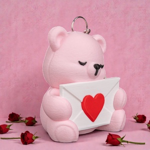 Szerelmes Levél Hírnöke Maci Kulcstartó Egyedi Betűvel - táska & tok - kulcstartó & táskadísz - kulcstartó - Meska.hu