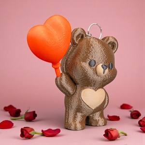 Szív Lufis Szeretet Maci Kulcstartó Egyedi Betűvel - táska & tok - kulcstartó & táskadísz - kulcstartó - Meska.hu