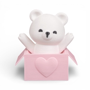 Kukucskáló Szeretet Maci Szíves Dobozban Egyedi Betűvel, Táska & Tok, Kulcstartó & Táskadísz, Kulcstartó, Mindenmás, MESKA