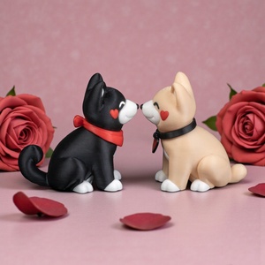 Örök Szerelem Mágneses Kutyapár - Romantikus Ajándék Pároknak - otthon & életmód - dekoráció - dísztárgy - Meska.hu
