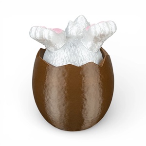 Kíváncsi Nyuszi Édességtartó � Játékos Húsvéti Meglepetés Tojás - ünnepi díszek, dekorációk - húsvéti díszek és dekorációk - húsvéti virágos díszek - Meska.hu