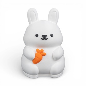 Bársonyos fényű nyuszis éjjeli lámpa és gyerekszoba hangulatvilágítás - baba - mama - babaszoba dekoráció - éjszakai fény - Meska.hu