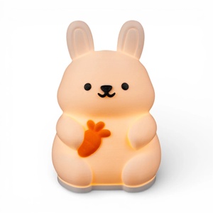 Bársonyos fényű nyuszis éjjeli lámpa és gyerekszoba hangulatvilágítás, Baba - mama, Babaszoba dekoráció, Éjszakai fény, Mindenmás, MESKA