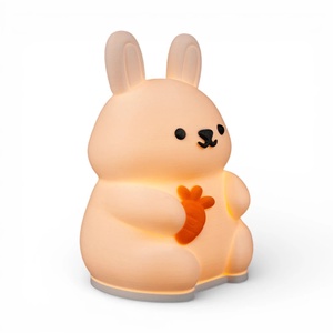 Bársonyos fényű nyuszis éjjeli lámpa és gyerekszoba hangulatvilágítás - baba - mama - babaszoba dekoráció - éjszakai fény - Meska.hu