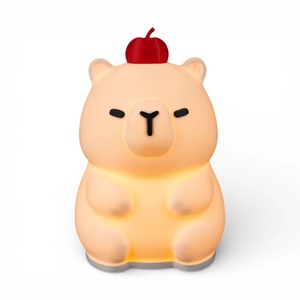 Békés kapibara hangulatlámpa almával a fején, Baba - mama, Babaszoba dekoráció, Éjszakai fény, Mindenmás, MESKA