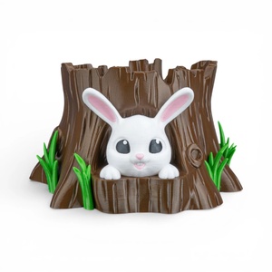 Húsvéti Nyuszis Édességtartó és Erdei Fatönk Kaspó - Meska.hu