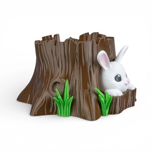 Húsvéti Nyuszis Édességtartó és Erdei Fatönk Kaspó - ünnepi díszek, dekorációk - húsvéti díszek és dekorációk - húsvéti tojástartó - Meska.hu