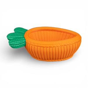 Kötött Mintázatú Narancssárga Répa Alakú Húsvéti Cukorkatartó Tálka - ünnepi díszek, dekorációk - húsvéti díszek és dekorációk - húsvéti tojástartó - Meska.hu