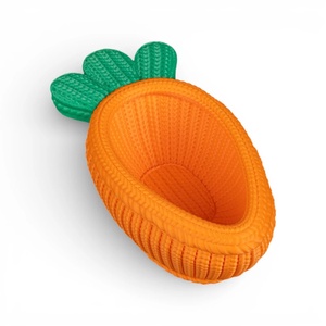 Kötött Mintázatú Narancssárga Répa Alakú Húsvéti Cukorkatartó Tálka - Meska.hu