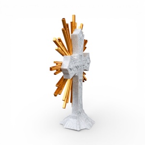 Szent Kereszt asztali és fali dísz arany dicsfénnyel � A remény és a hit állandó szimbóluma - ünnepi díszek, dekorációk - húsvéti díszek és dekorációk - húsvéti asztaldíszek - Meska.hu