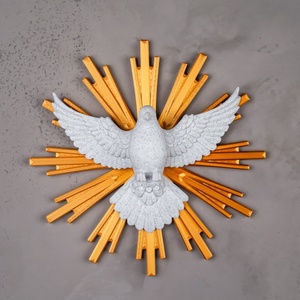 Szentlélek Galamb falidísz arany dicsfénnyel � A béke és az isteni jelenlét szimbóluma - ünnepi díszek, dekorációk - húsvéti díszek és dekorációk - húsvéti asztaldíszek - Meska.hu