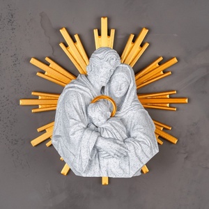 Szent Család fali és asztali dísz arany dicsfénnyel � Az összetartozás és a szeretet szimbóluma - ünnepi díszek, dekorációk - húsvéti díszek és dekorációk - húsvéti asztaldíszek - Meska.hu
