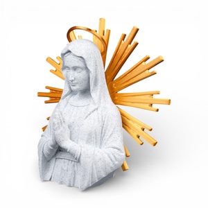 Szűz Mária falidísz arany dicsfénnyel � A kegyelem és az anyai oltalom szimbóluma - ünnepi díszek, dekorációk - húsvéti díszek és dekorációk - húsvéti asztaldíszek - Meska.hu