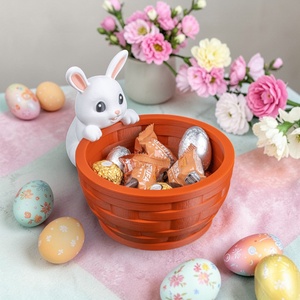Ünnepi nyuszifészek asztali dekoráció és cukorkatartó - ünnepi díszek, dekorációk - húsvéti díszek és dekorációk - húsvéti tojástartó - Meska.hu