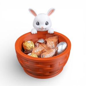 Ünnepi nyuszifészek asztali dekoráció és cukorkatartó, Ünnepi díszek, dekorációk, Húsvéti díszek és dekorációk, Húsvéti tojástartó, Mindenmás, MESKA