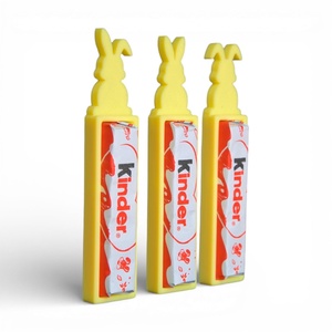 Húsvéti nyuszis Kinder csokoládé és tartó apró figyelmesség - Sárga - ünnepi díszek, dekorációk - húsvéti díszek és dekorációk - húsvéti tojástartó - Meska.hu