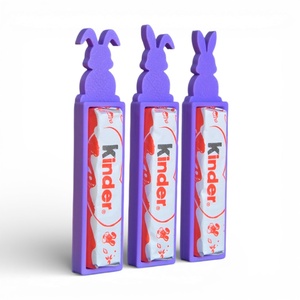 Húsvéti nyuszis Kinder csokoládé és tartó apró figyelmesség - Lila - ünnepi díszek, dekorációk - húsvéti díszek és dekorációk - húsvéti tojástartó - Meska.hu