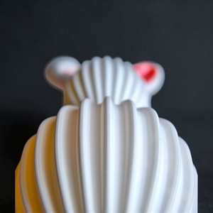 Minimalista világító nyuszi asztali dekoráció beépített időzítős mécsessel - ünnepi díszek, dekorációk - húsvéti díszek és dekorációk - húsvéti asztaldíszek - Meska.hu