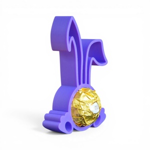 Húsvéti nyuszifüles Ferrero Rocher tartó apró figyelmesség tavaszi színekben - Rózsaszín - ünnepi díszek, dekorációk - húsvéti díszek és dekorációk - húsvéti tojástartó - Meska.hu