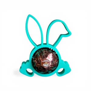 Hajlított fülű nyuszis Ferrero csokoládé tartó apró tavaszi figyelmességként - Zöld, Ünnepi díszek, dekorációk, Húsvéti díszek és dekorációk, Húsvéti tojástartó, Mindenmás, MESKA