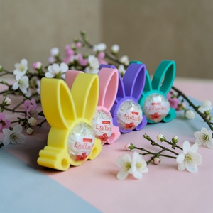 Klasszikus nyuszifüles Raffaello tartó apró tavaszi figyelmességként - Rózsaszín - ünnepi díszek, dekorációk - húsvéti díszek és dekorációk - húsvéti tojástartó - Meska.hu