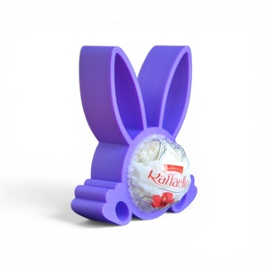 Klasszikus nyuszifüles Raffaello tartó apró tavaszi figyelmességként - Lila - ünnepi díszek, dekorációk - húsvéti díszek és dekorációk - húsvéti tojástartó - Meska.hu