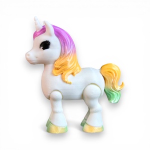 Szivárványos Varázs unikornis figura � színpompás mozgatható játszótárs - játék & sport - plüssállat & játékfigura - unikornis - Meska.hu