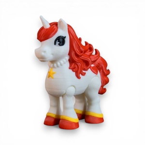 Ragyogó Szív divatos unikornis figura � mozgatható végtagokkal és szívmintával - Meska.hu