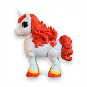 Ragyogó Szív divatos unikornis figura � mozgatható végtagokkal és szívmintával - játék & sport - plüssállat & játékfigura - unikornis - Meska.hu