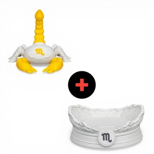 Skorpió csillagjegy asztali dísz � titokzatosságot sugárzó horoszkóp szobor talapzattal - esküvő - dekoráció - asztaldísz - Meska.hu