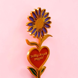 Személyre szabható örök gerbera asztali dísz Anyák napjára - otthon & életmód - virágdekoráció - virágdíszek - asztali virágdísz - Meska.hu