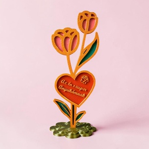 Személyre szabható örök tulipán asztali dísz Anyák napjára, Otthon & Életmód, Virágdekoráció, Virágdíszek, Asztali virágdísz, Mindenmás, MESKA