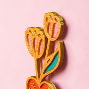 Személyre szabható örök tulipán asztali dísz Anyák napjára - otthon & életmód - virágdekoráció - virágdíszek - asztali virágdísz - Meska.hu