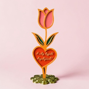 Személyre szabható letisztult örök tulipán asztali dísz Anyák napjára, Otthon & Életmód, Virágdekoráció, Virágdíszek, Asztali virágdísz, Mindenmás, MESKA