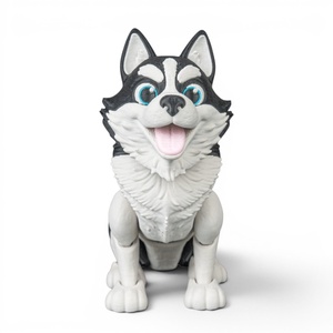 Niko, a játékos szibériai husky flexi figura mozgatható végtagokkal - játék & sport - plüssállat & játékfigura - kutya - Meska.hu