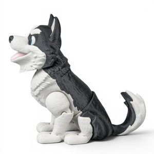 Niko, a játékos szibériai husky flexi figura mozgatható végtagokkal - játék & sport - plüssállat & játékfigura - kutya - Meska.hu