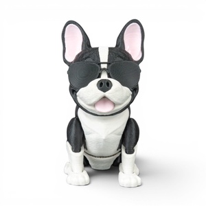 Pierre, a laza francia bulldog flexi figura fekete napszemüveggel - játék & sport - plüssállat & játékfigura - kutya - Meska.hu