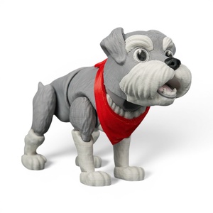 George, a komoly schnauzer flexi figura vörös kendővel - Meska.hu