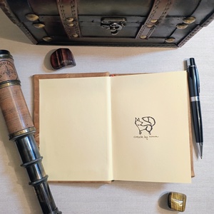 Domborított bőr notesz A6 - otthon & életmód - papír, írószer - jegyzetfüzet & napló - Meska.hu