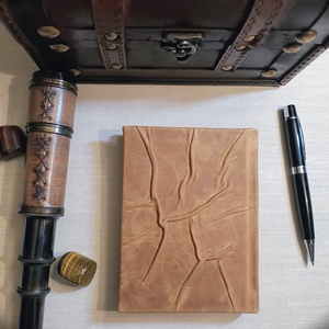 Domborított bőr notesz A6 - otthon & életmód - papír, írószer - jegyzetfüzet & napló - Meska.hu