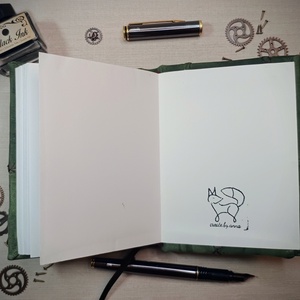 Steampunk bőrkötsű notesz A6 - otthon & életmód - papír, írószer - jegyzetfüzet & napló - Meska.hu