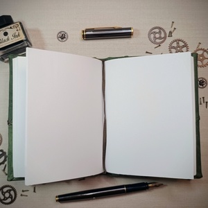 Steampunk bőrkötsű notesz A6 - otthon & életmód - papír, írószer - jegyzetfüzet & napló - Meska.hu
