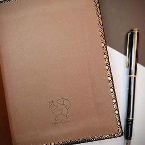 Egyedi bőrkötsű aranymintás napló - otthon & életmód - papír, írószer - jegyzetfüzet & napló - Meska.hu