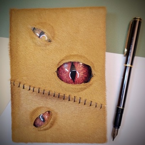 Szemes szőr-bőrkötésű napló A6, Otthon & Életmód, Papír, írószer, Jegyzetfüzet & Napló, Könyvkötés, MESKA