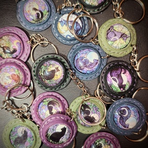 Feketemacskás kulcstartó - táska & tok - kulcstartó & táskadísz - kulcstartó - Meska.hu