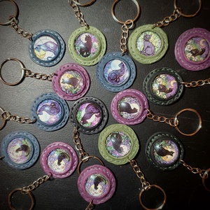 Feketemacskás kulcstartó - táska & tok - kulcstartó & táskadísz - kulcstartó - Meska.hu