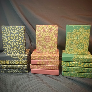 vászon borítású notesz mandala mintával - Meska.hu