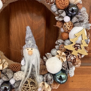 Karácsonyi manó - karácsony - adventi díszek - adventi ajtódísz - Meska.hu